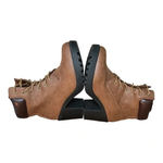 LOVE IMAGE‎ WOMEN'S LACE UP FAUX LEATHER ANKLE BOOTS HEEL BROWN SIZE 8 Photo 7