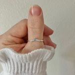 Blue Tiara Rhinestone Ring Vintage “Aurora” Princess Cleangirl Classic Jewelry Photo 1