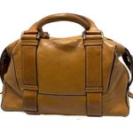 Michael Kors Cognac Brown Leather Satchel Handbag Photo 3