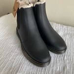 Dr. Martens Dorrian FL Black Faux Fur Lined Boots (Rubber Finish) Photo 0