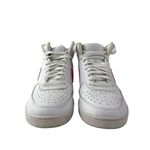 Nike Court Vision Women's White Red Leather Lace Up Mid Top Athletic Sneakers 10 Photo 1
