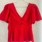 A New Day  Red Polka Dot Women's Top size L super cute top Photo 0