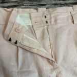 EXPRESS  Women's Paperbag Linen Tapered Leg Ankle Pants Pale Pink 10R 10 Regular Photo 3
