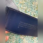 Vintage blue velvet thick waist belt, size small Photo 5