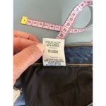 Just Black  jeans mini skirt womens size L dark wash pockets raw hem Photo 7