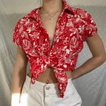 Dress Barn Red Hawaiian Shirt Photo 0