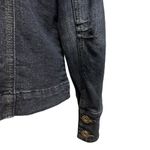 Bum Equipment  Mandarin Collar Stretch Denim Button Up Blue Jean Jacket Cotton M Photo 4