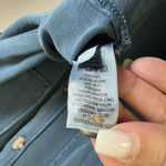 Maurice's Blue Utility Top L Short Sleeve Button Front 100% Rayon Relaxed Fit Photo 5