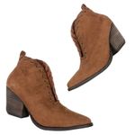 Coconuts by Matisse Ankle Boots Womens 8 Brown Suede Pointed Toe Western Boho Photo 1