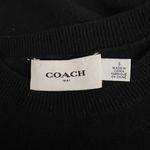 Coach Wool Knit Stretch Silk Trim Plaid Print Pullover Midi Sweater Dress Small Photo 1
