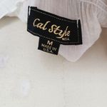Cal Style white rayon blend guaze off shoulder blouse size medium Photo 5
