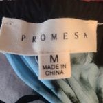 Prómesa Promesa Black Blue Tie Dye Boho Maxi Dress‎ Size M Photo 4