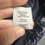 J Crew Jacket Womens 6 Blue White Wool Blend Tweed Funnel Neck Zip Long Coat Photo 7