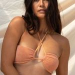 Stone Fox Swim NEW Free People Meadow Bikini Top Sandstone Terry, size L Photo 0