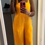 Peter Som  COLLECTIVE Yellow Linen Blend Cross Back Jumpsuit Size 2 Photo 14