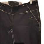 Free People black cropped wide leg 6 sailor front contrast stitch lace up back Photo 2