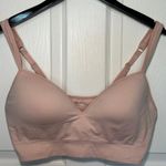 Athleta  Pink Seamless Ribbed Comfort Bra Size Large Sporty Activewear Photo 0