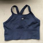 Alo Yoga Seamless Ribbed Favorite Bra Tank Navy M Photo 2