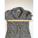 Calvin Klein  Women's Black White Abstract Print Short Sleeve Cowl Neck Dress Photo 3