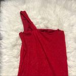 Max and Cleo  red glitter one shoulder layered dress Photo 4