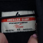 American Giant Sportswear Company Black Cotton Zip Up Hoodie Women's XS Photo 2