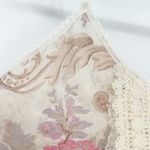 Escapades Womens Vintage 90s Lingerie Coquette Floral Lace Trim Cami Top Size S Tan Photo 2