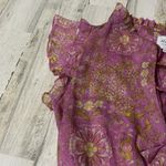 MISA Los Angeles  Pink Lillian Split Neck Floral Ruffle Mini Dress Size XS Photo 6