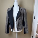 White House | Black Market  Sparkle Tweed Leather Trim Blazer Jacket Size 12 Photo 8