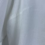 Flax Linen Tunic White Button Down Long Sleeve Collared Relaxed Coastal Chic SzL Photo 6