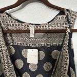 Free People NEW  Soul of the Sun Sleeves Cottagecore Boho Bodysuit Black Combo XL Photo 5