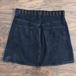 Madewell  Rigid Denim A-line Skirt black mini grommet Photo 6