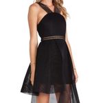 Self Portrait Self-Portrait Tiered Asymmetrical Lace Mini Dress Hem Dress Black Revolve Mesh 4 Photo 2