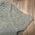 American Eagle Gray Solid Short Sleeve Sweater Wool Blend Round Neck Size Large Photo 3