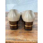 Salvatore Ferragamo Vintage  Beige Leather Square Toe Block Heel Pumps Size 7.5 B Photo 6