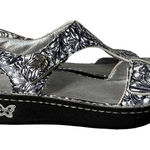 Alegria Keli Sandals Womens Size 38 Black White Floral Comfort Leather Open Toe Photo 0
