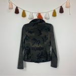 Anthropologie Marrakech Sherpa Collar Green Camo Moto Jacket Size Small Photo 13