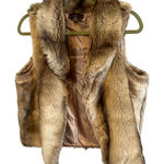 Fenn Wright Manson Faux Fur Vest Womens Medium Sleeveless Brown Tan Outerwear Photo 0