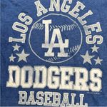 MLB LA Dodgers VNeck Fitted Med Blue Baseball Womens Tee Photo 2