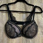 Victoria's Secret Very Sexy Nude Black Eyelash Lace Push Up Bra 36D Photo 0