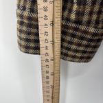 Talbots Wool Collarless Blazer Jacket Womens Size 14 Brown Plaid Classic Preppy Photo 5