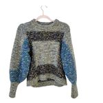 Ted Baker  London Multicolor Gray Blue Yellow Wool Blend Chunky Knit Sweater sz 2 Photo 1