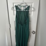 Hunter Windsor Keyla Open Back Fitted Formal Glitter Gown  Green NEW Size Small Photo 4