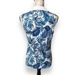Tommy Bahama New Golf Zip Collared Blue White Palm Leaf Tank Top Medium NWT Photo 1