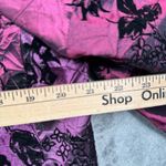 Susan Graver Jacket Fuchsia Purple Black Velvet Floral Crinkle M Bolero Cropped Photo 9