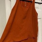 Pink Rose Size M Orange Rust Flowy Zip Racerback Layered Tank Top Photo 0