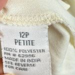 Dress Barn Shift Dress Women's 12 Petite Ivory Floral Flutter Sleeve Fairycore Photo 4