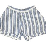 Gianni Bini Striped High Rise Zipper Shorts Skort Classic Contemporary Preppy 6 Photo 0