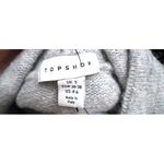 Topshop  Womens Size S Gray Knit Hoodie Made in Italy‎ Cropped Soft Urban Cabin Photo 6
