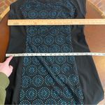 Krimson Klover Jasmine Black Blue Floral Laser Cut Dress size medium athletic Photo 3
