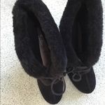 Splendid Cute suede leather boots with faux fur trim 🌦🌦 Photo 5